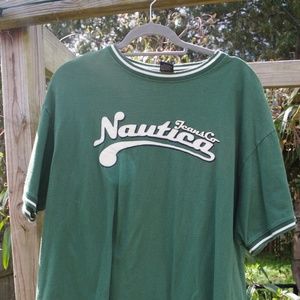 Vintage Nautica embroidered Baseball style T Shirt